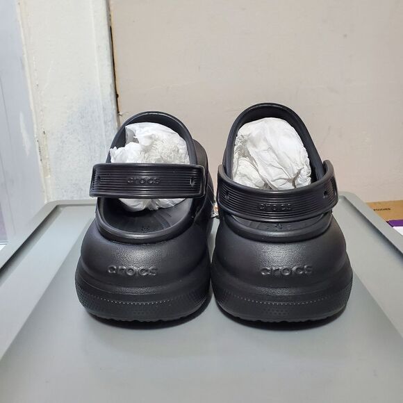 Crocs Classic Crush Clog Black Unisex Women’s Size 9 / Men Size 7 New - Picture 4 of 10